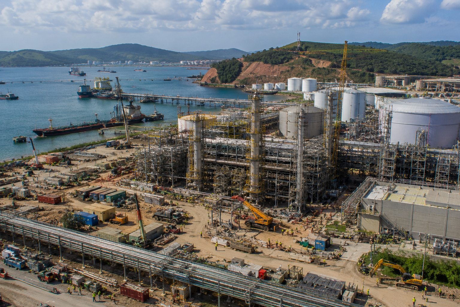 African coastal industrial and energy infrastructure complex