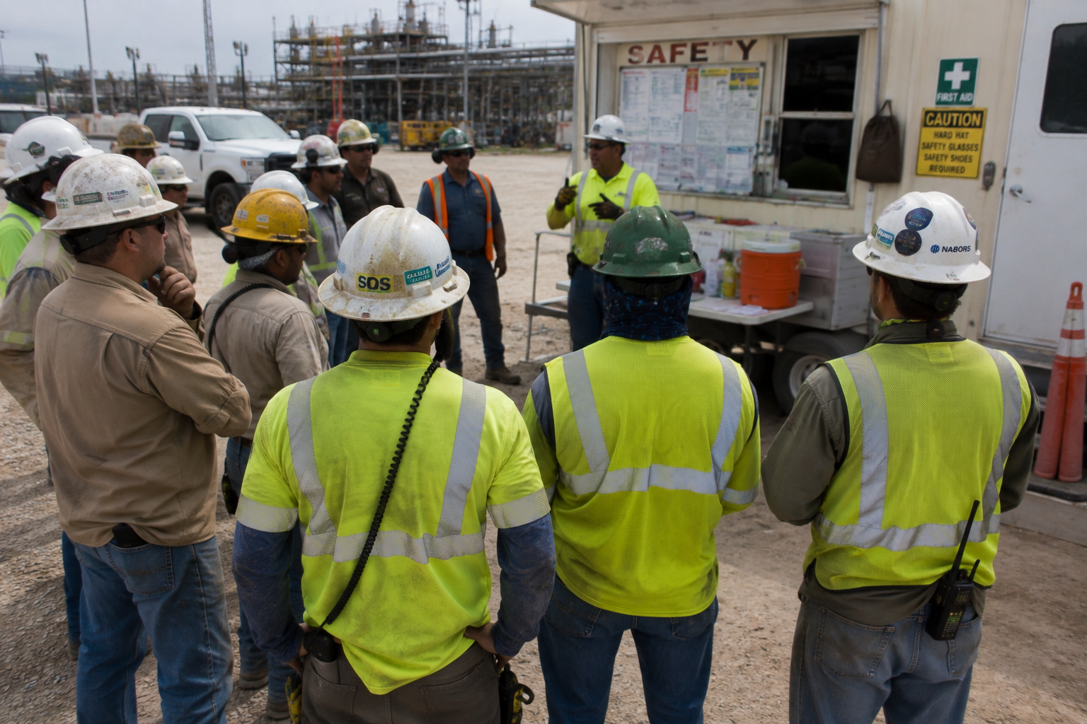 Field safety operations with active supervision and hazard controls in place