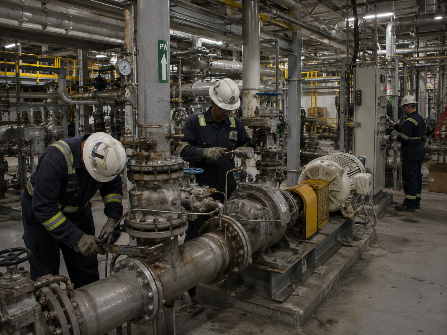 Pipeline welding and lowering-in activities on a large-diameter pipeline construction spread
